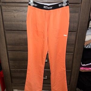 Barco Grey's Anatomy Orange Drawstring Scrub Pants